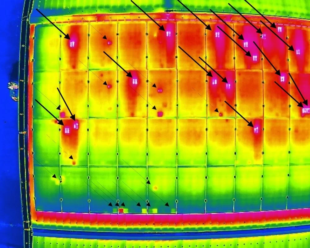 Mappatura termografica di un impianto fotovoltaico